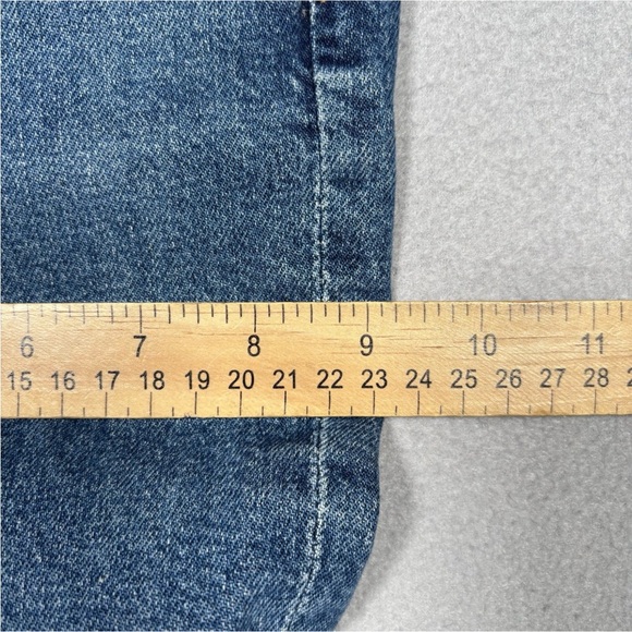 Agolde Nico Button Fly Jeans Women’s 26 Blue Denim Stretch Medium Wash A093-1370 - Picture 5 of 11